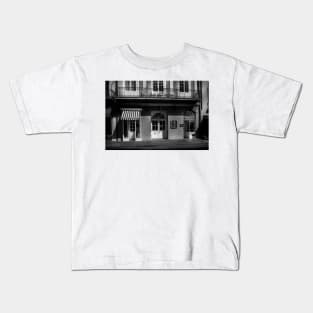 411 Royal Street In Black and White Kids T-Shirt